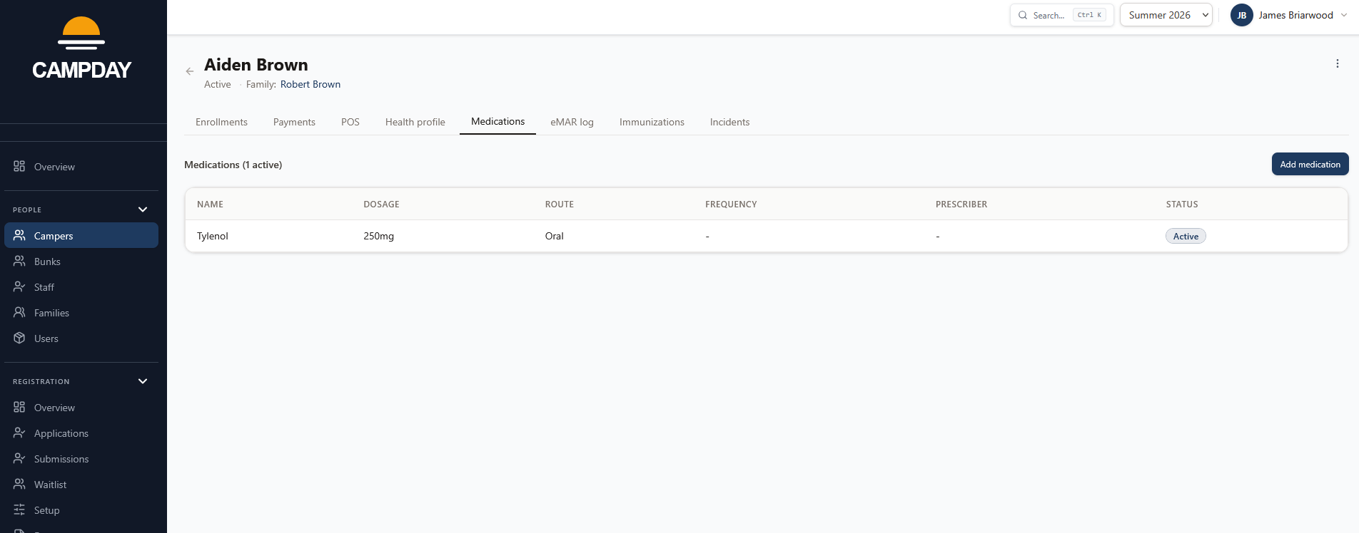 Medical record view